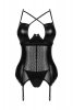 Obsessive Gorset i stringi Norides czarny